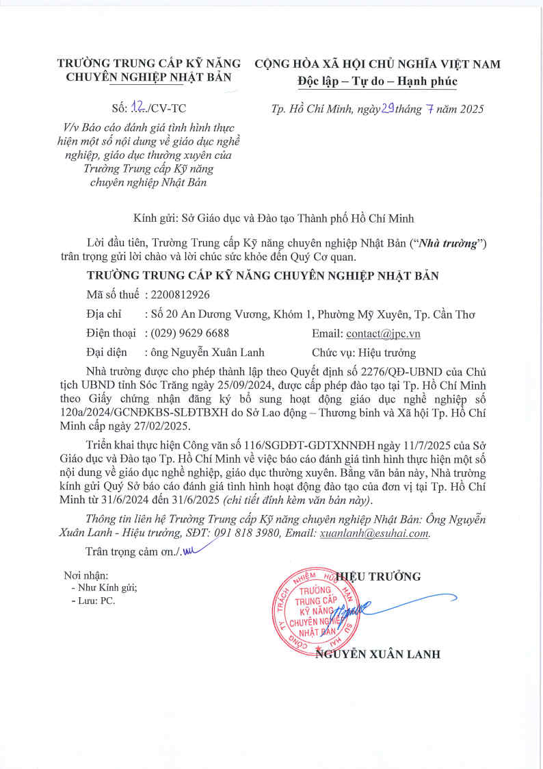 Trường trung cấp chuyên nghiệp Nhật Bản